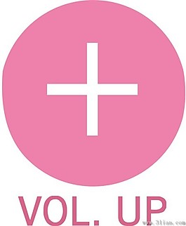 粉色VOL.UP圖標素材