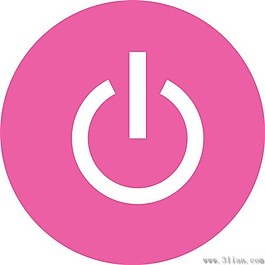 粉色關機圖標素材