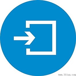 藍(lán)色箭頭標(biāo)志圖標(biāo)素材