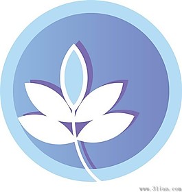 淺藍色花卉圖標
