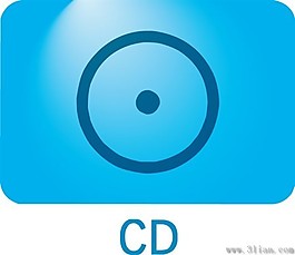 深藍色CD圖標