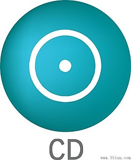 深藍色CD圖標素材