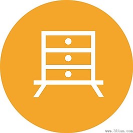 橙色背景柜子圖標(biāo)