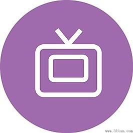 紫色電視圖標