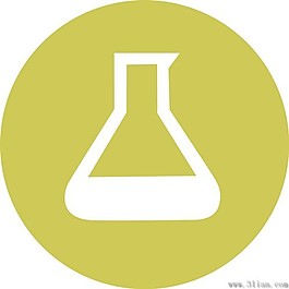 淡色背景化学瓶图标