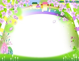 边框花朵背景素材