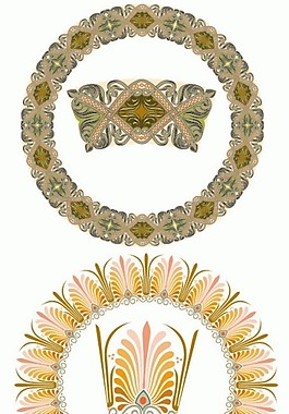 歐式圓形花邊