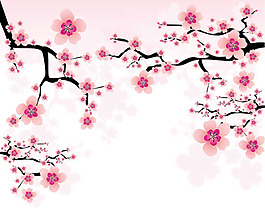 盛開的桃花