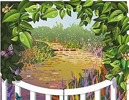 花園 花卉 小路