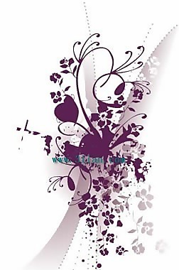 矢量紫色花朵