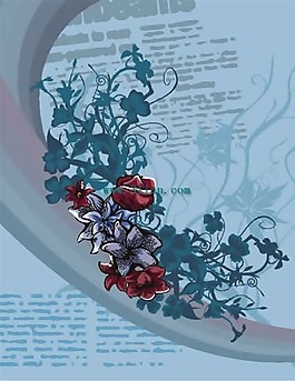 矢量美麗的花