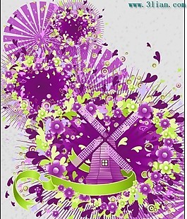精美紫色花朵 花卉