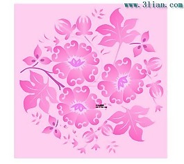 粉色花卉葉子