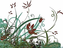 綠色花卉花朵