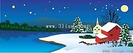 鄉(xiāng)村夜晚風(fēng)景