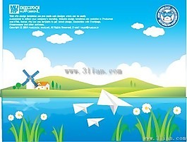 美麗湖邊風(fēng)景