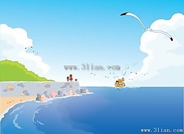 海邊風景素材