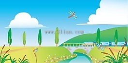 卡通自然風(fēng)景