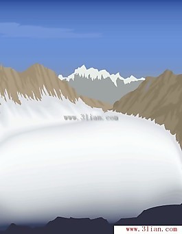 美麗的雪山