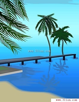 美麗的海邊風景