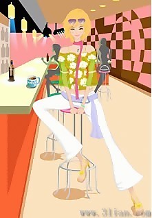 咖啡廳的女孩