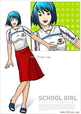 可愛女學生