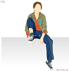 剪影男孩