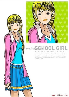 女學生-卡通人物