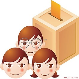 卡通美女頭像