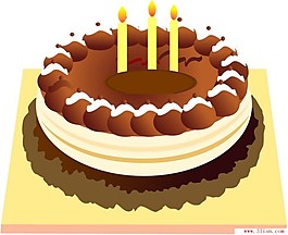 矢量生日蛋糕