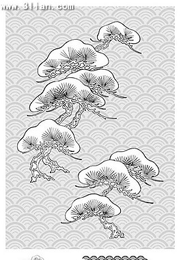 松柏背景