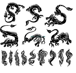 黑白中國(guó)龍