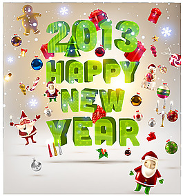 2013新年素材矢量新年鈴鐺2013禮盒