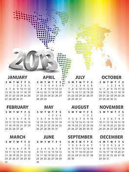 炫彩2013年日歷