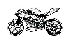 線(xiàn)條摩托車(chē)