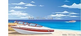 海邊游船