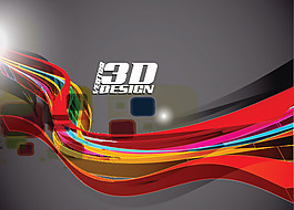 3D立體形狀背景矢量素材