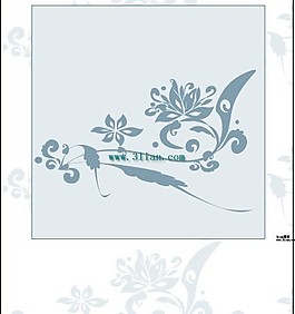 淡淡花卉花紋