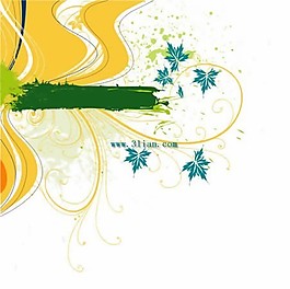植物叶子花纹素材
