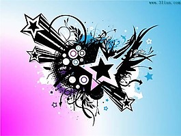五角星花紋