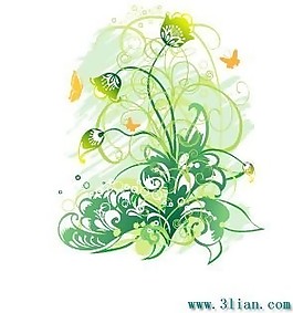 藍色經典花紋