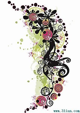 歐美花卉花紋;素材
