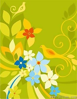矢量花卉花紋