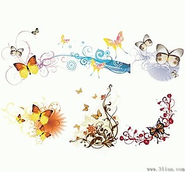 蝴蝶時尚花紋