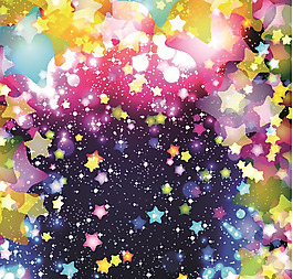 多彩星星背景