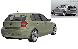 寶馬兩廂汽車3D模型