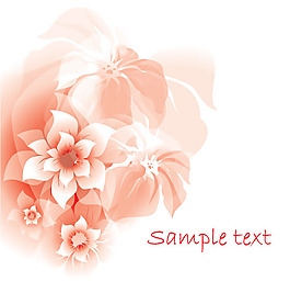 华丽红色花纹素材