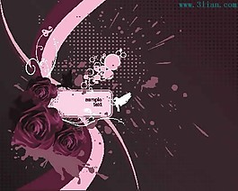 花朵與棕色背景