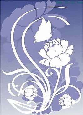 紫色花卉底紋背景