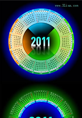2011圆形日历